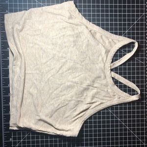 Beige M Halter Crop Top Me to We